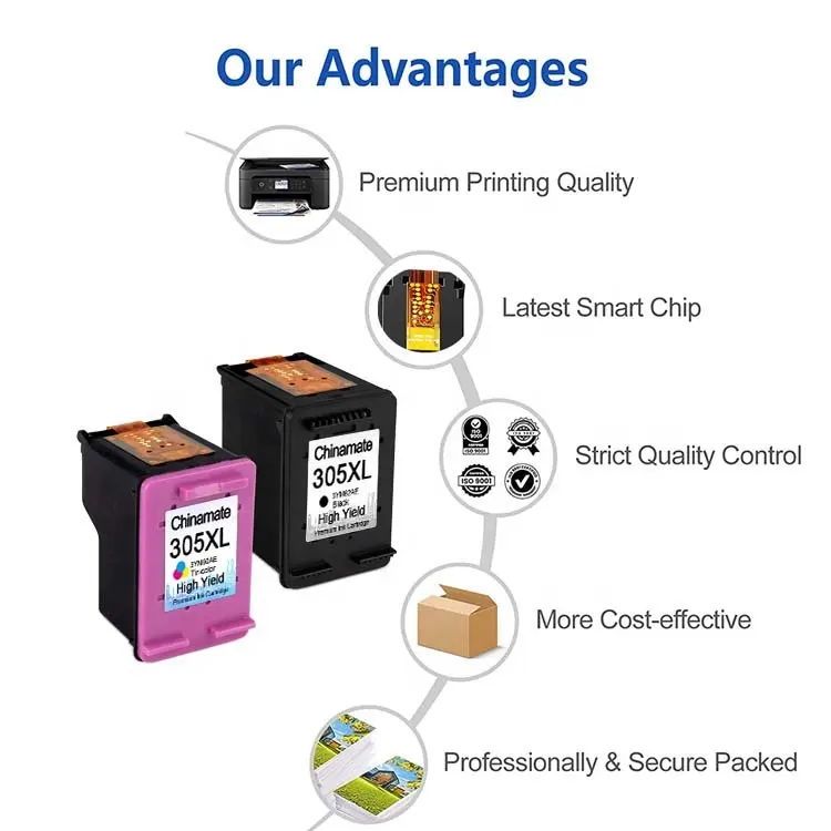 for hp DeskJet 2300 2700 2730 2710 2720 Printer Ink Cartridge 305 305XL Compatible Ink Cartridge