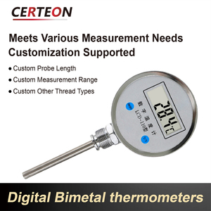 Đầu dò LCD inox chống nước cho quy trình phản ứng trục hướng tâm dùng pin nhiệt kế điện tử - Product Image 4