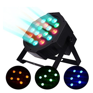 DMX512控制声音激活播放生日派对18LED RGB变色迪斯科灯舞台平停车灯 - Product Image 2