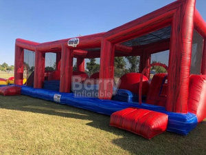 Large Interactive Inflatable <strong>Leaps</strong> N <strong>Bounds</strong> Wipeout Big Red Balls Inflatable Wipeout Obstacle Big Balls Wipe Out Obstacle Course - Product Image 3
