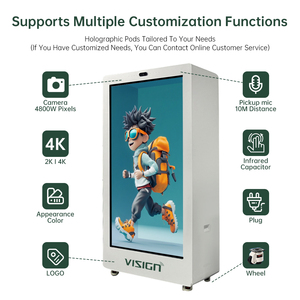 VISIGN настраиваемые прозрачные ЖК-дисплеи (32 "-86") с сенсорным экраном и интеграцией камер для индивидуальных витрин товаров - Product Image 2