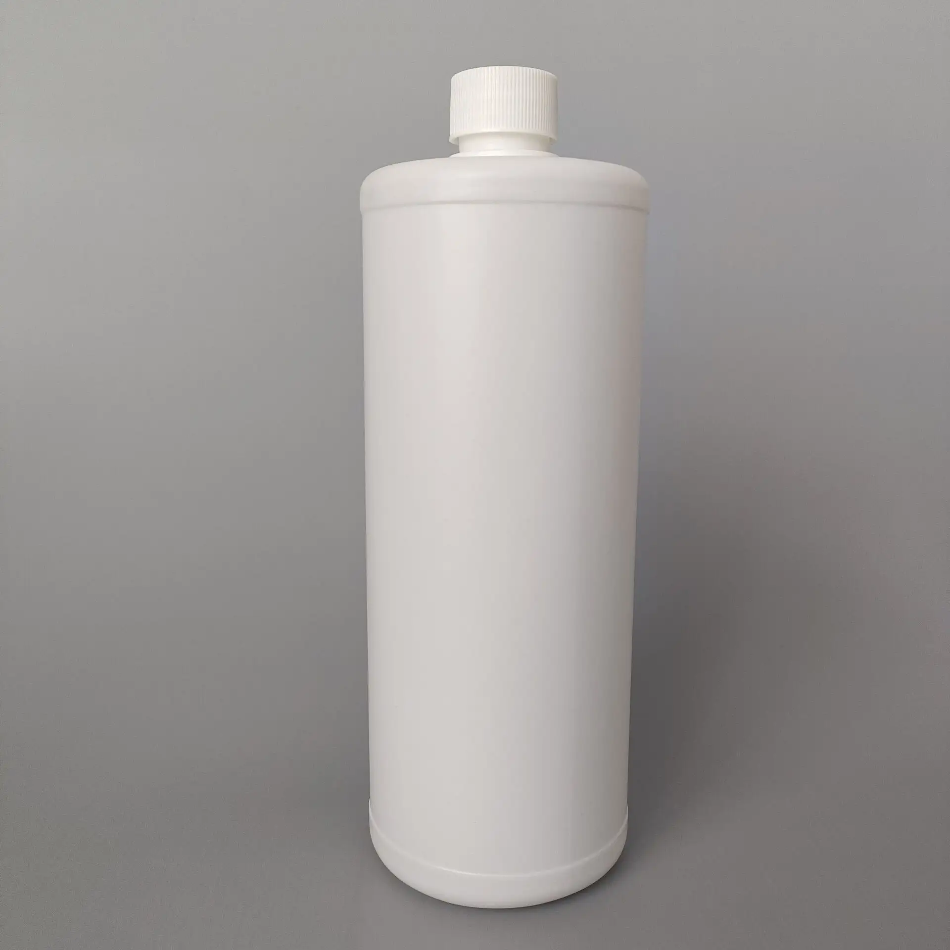 Manufacture HDPE White Plastic 1000ml 1L Cleaning Chemical medicine plastic bottle With Screw Cap