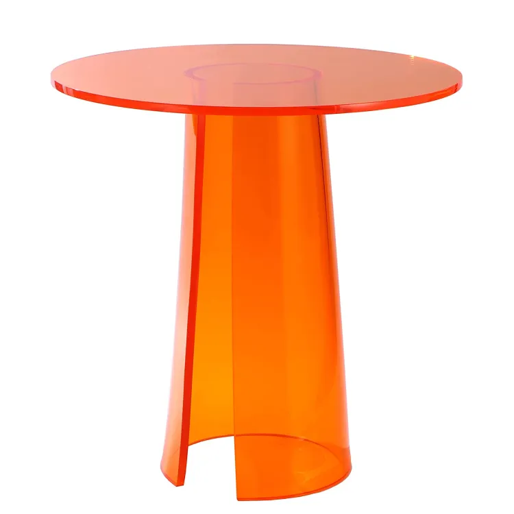 Mobili da tavolo in acrilico colorato in stile moderno arancione di alta qualità per mobili da soggiorno
