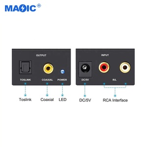 Equipo de Audio y vídeo, adaptador de audio óptico analógico a convertidor de audio digital coaxial toslink, R/L, RCA, 3,5mm - Product Image 5