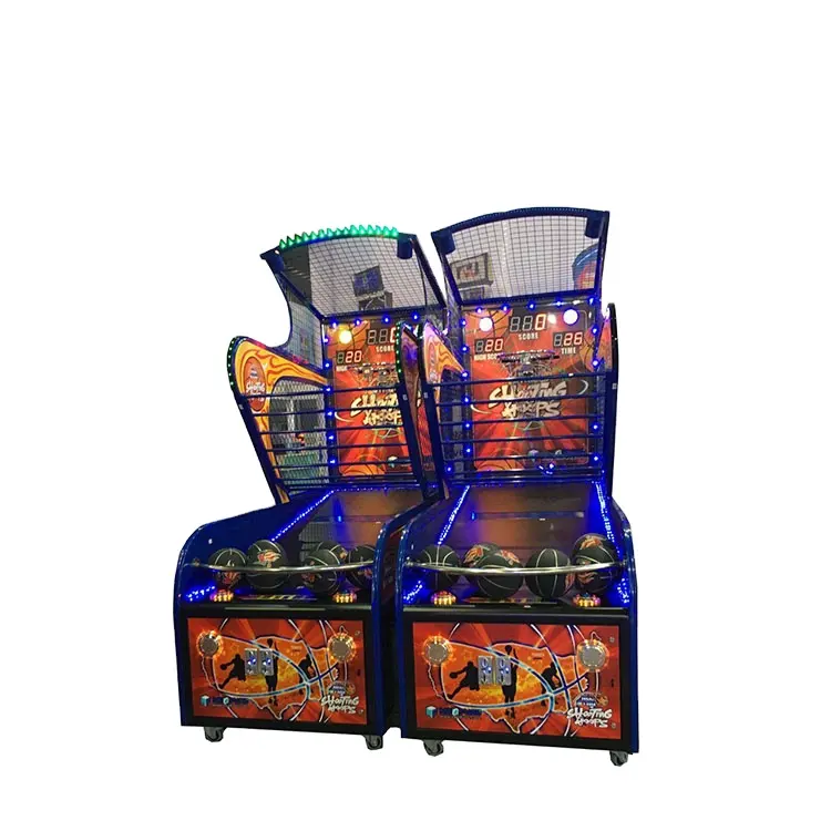 Coin operated amusement park basketball machine redemption games