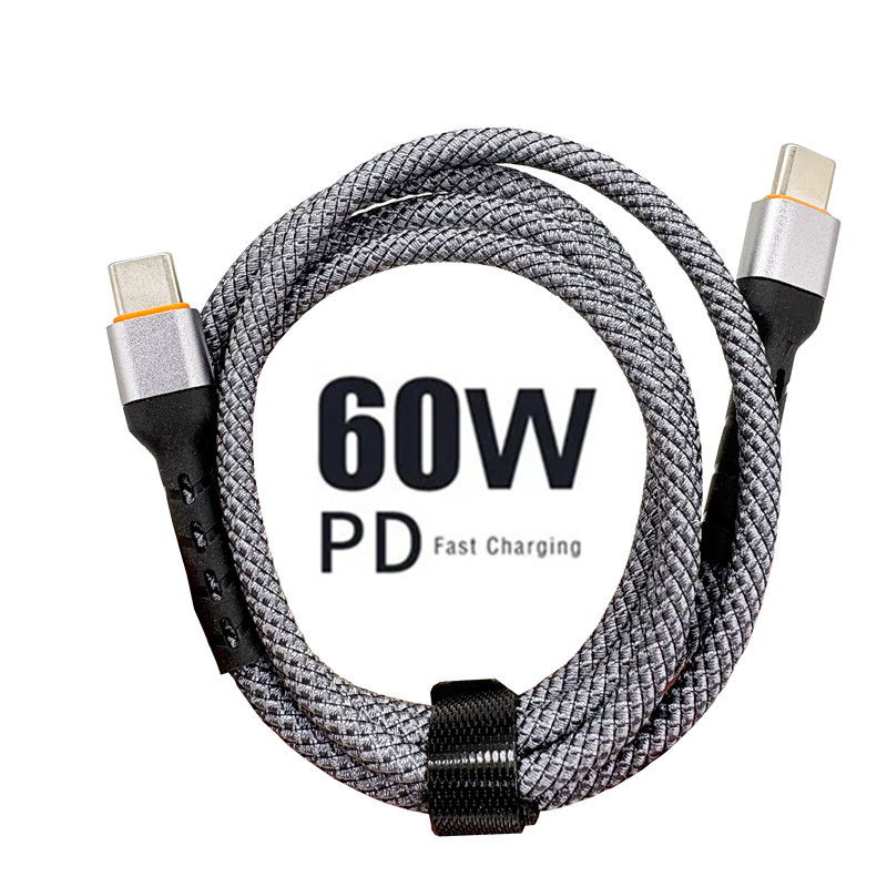 60W USB C À USB C Noir