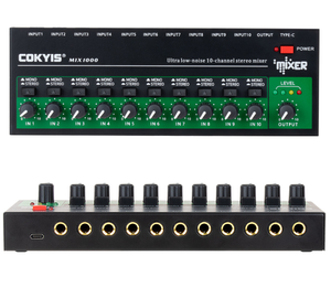 10-way Audio Mixer Cross-border New <strong>Stereo</strong> <strong>Mono</strong> Switching <strong>Input</strong>/<strong>output</strong> Multichannel Mixer - Product Image 5