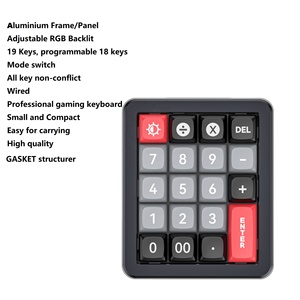 JUNTA Aluminio Lump Macros intercambiables en caliente RGB Retroiluminado Programable Definir Teclados mecánicos para juegos con cable