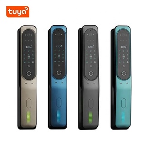 Tuya App tam otomatik akıllı kilit WiFi kablosuz parmak İzi şifre RFID kart App dijital kapı kilidi kamera ile - Product Image 3