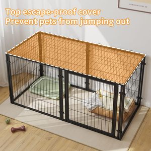 ZMaker katlanabilir Metal köpek sandık ağır Pet köpek kafesi evcil hayvan kulubesi küçük orta büyük köpekler için - Product Image 4