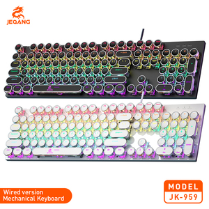 Jeqang 104-Key Wired RGB Lighting Teclado mecánico Teclado para juegos de PC Compatible con computadora portátil/computadora de escritorio