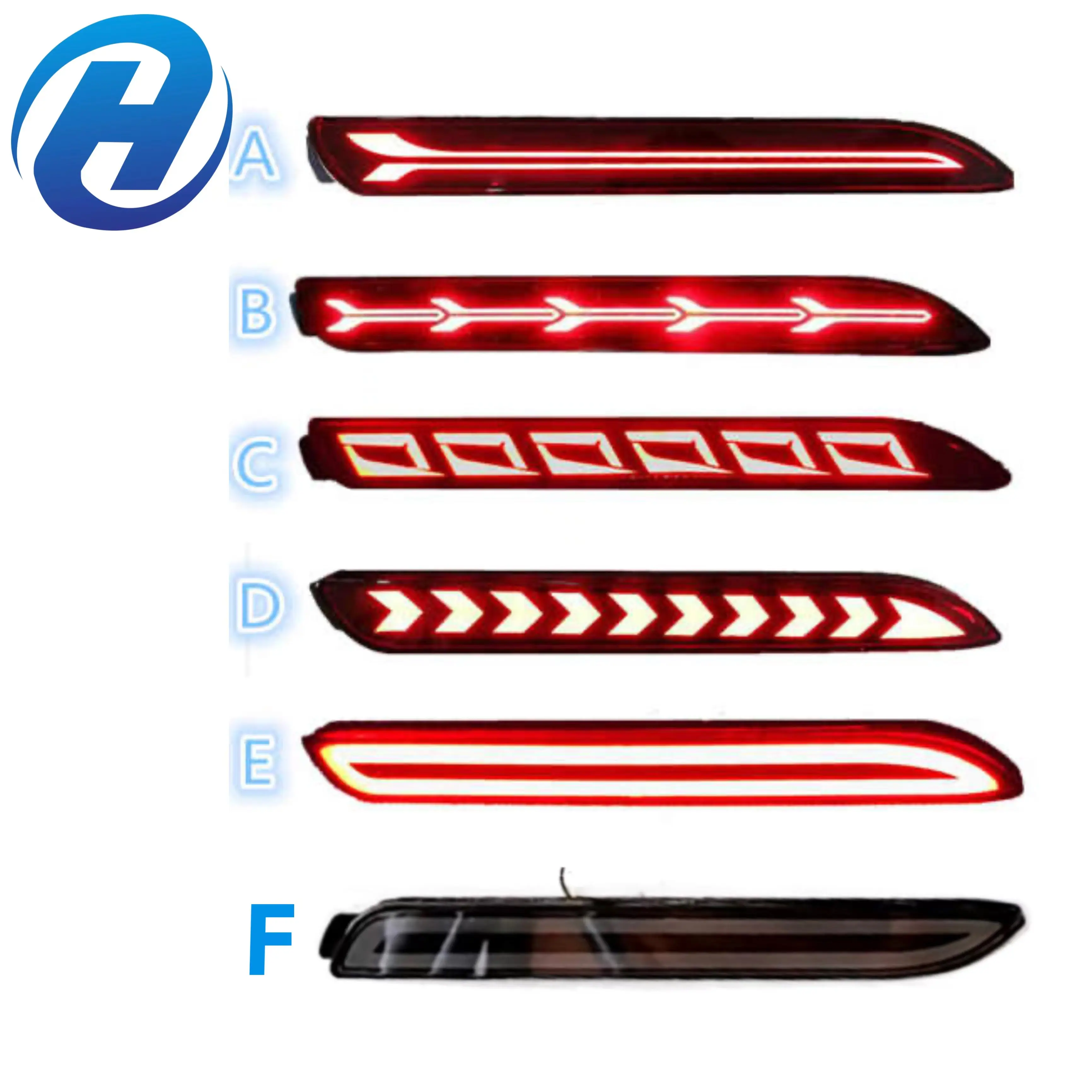 HGD 적합 도요타 렉서스 Led 정지 브레이크 라이트 레드 렌즈 범퍼 반사판 조명
