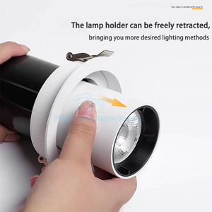 Sertifika CE RoHS 360 derece dönebilir 20W COB Led gömme tavan geri çekilebilir Downlight - Product Image 5