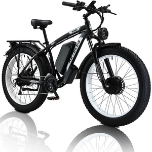 26 "Xe đạp điện 2ooow 48V/23ah pin lithium 21 tốc độ phía trước Hệ thống treo khung nhôm e-bike với động cơ kép nhà máy - Product Image 2