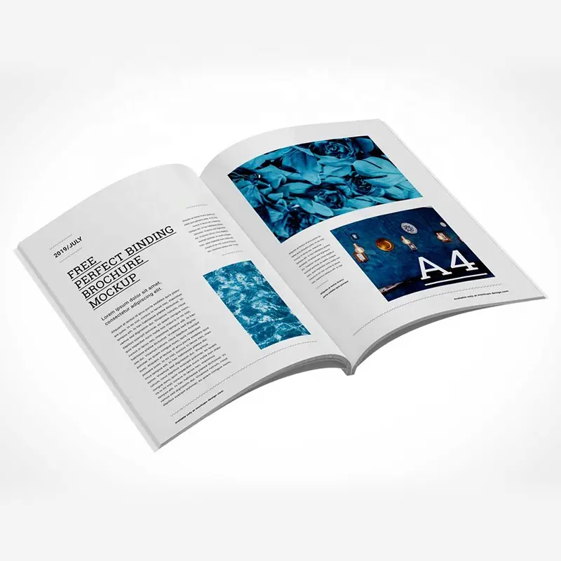 Venta al por mayor personalizado a todo color catálogo revista libro brillante folleto impresión catálogo