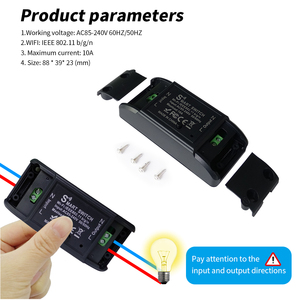 Tuya Alexa Timing Smart Switch con 10A Max. Il modulo Controller WIFI corrente funziona con LED Light Tuya Smart Life APP relè vocale - Product Image 6