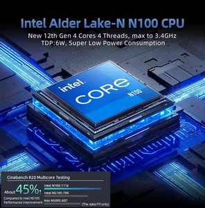 新款第12代迷你电脑窗口11英特尔N95 N100处理器8Gb Ddr5 4800Mhz 256Gb袖珍12v双局域网迷你电脑 - Product Image 3