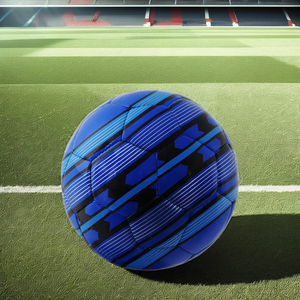 カスタムサイズ5ブルーTPUサッカーボールPUとPVCマシンステッチゴムスポーツトレーニングと試合用プリントロゴサッカー - Product Image 6