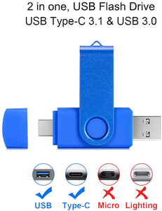 GITRA促销OTG USB 2.0闪存驱动器类型C旋转风格USB 3.0笔式驱动器笔记本电脑手机 - Product Image 3