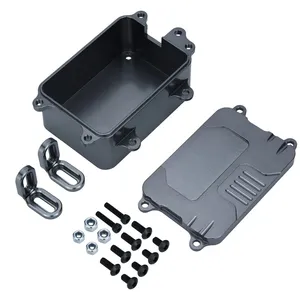 Metall ausrüstung sbox Radio empfänger box für Axial SCX10 RC Track Car Frame Chassis Kit Upgrade-Zubehör - Product Image 5