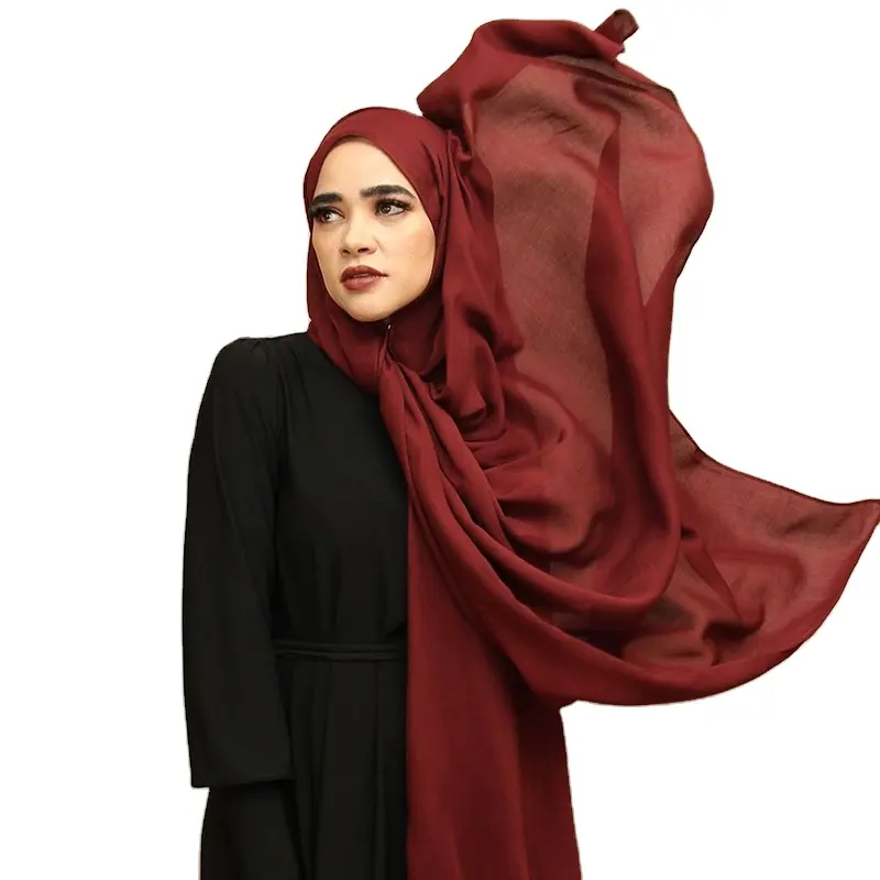 ベストセラーTudung Bawal Square Cotton Hijab Ready Stock Plain Shawls for Women Winter Scarf