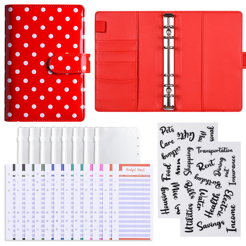 Paquete de regalo estándar - Onda de puntos - Rojo - Económico