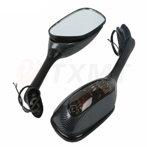 铃木GSXR600 GSXR750 K5/K6/K7/K8/K9带发光二极管转向信号黑色的侧视镜后视镜更换