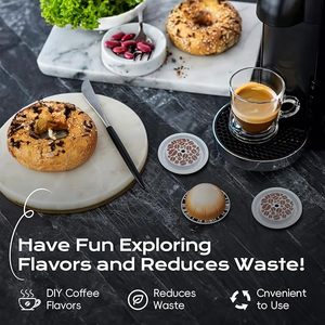 Vertuo 41Ml Navulbare Koffiecapsules Herbruikbare Aluminiumfolie Lege Koffiepads Met Foliedeksel Voor Gemalen Koffie - Product Image 6