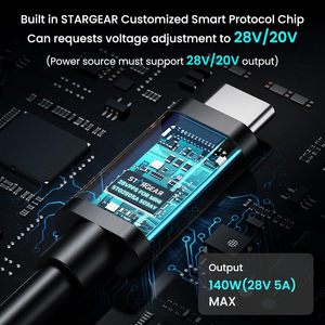 Stargear-Mini cable Starlink de entrada a salida, 5m, 20V/28V, 5A, USBC, tipo C, DC, Starlink - Product Image 2
