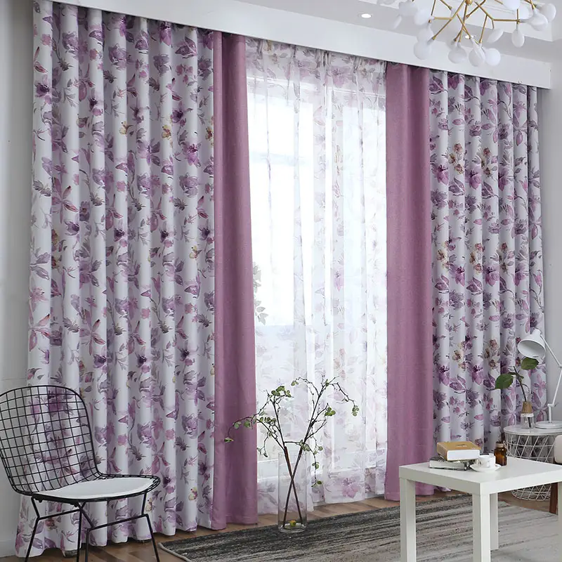 LOSPRING Factory fournit des rideaux occultants en tissu imprimé minimaliste moderne pour le salon et la chambre à coucher