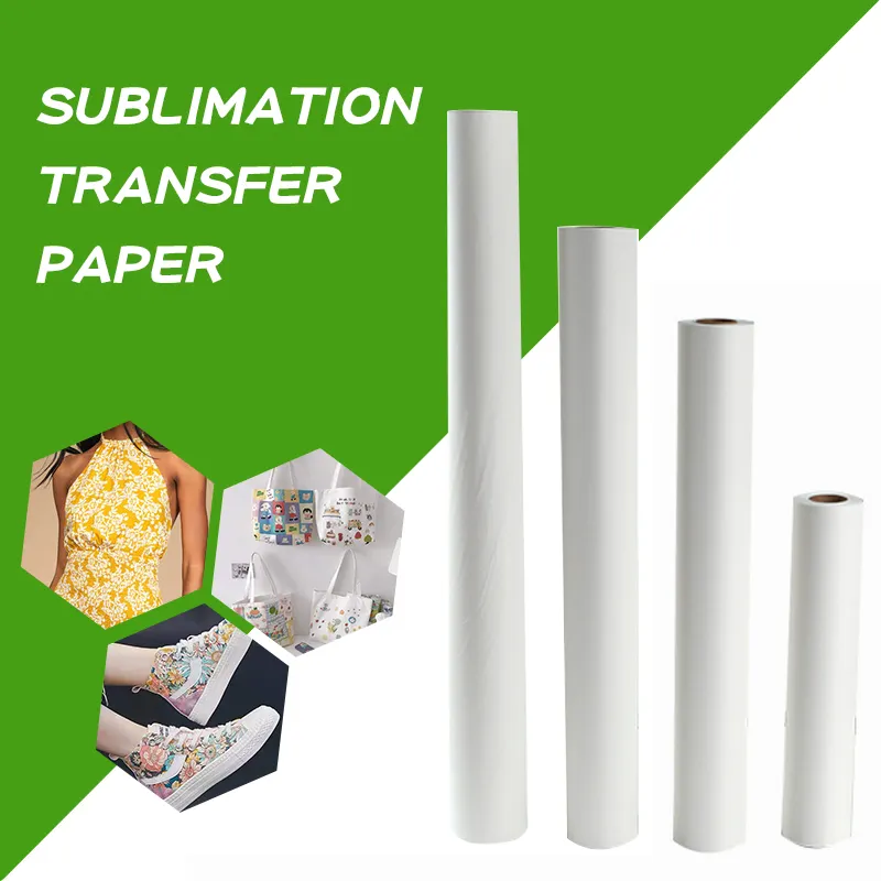 Vente en gros d'usine SUBLICOOL papier de sublimation personnalisé papier de transfert de chaleur rouleau jumbo papiers de transfert de chaleur pour imprimante à jet d'encre