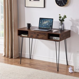 Versatile <strong>Desk</strong> and <strong>Computer</strong> <strong>Desk</strong> with an Extra-large Desktop Area <strong>Simple</strong> Design &amp; Classic Console Table - Product Image 4