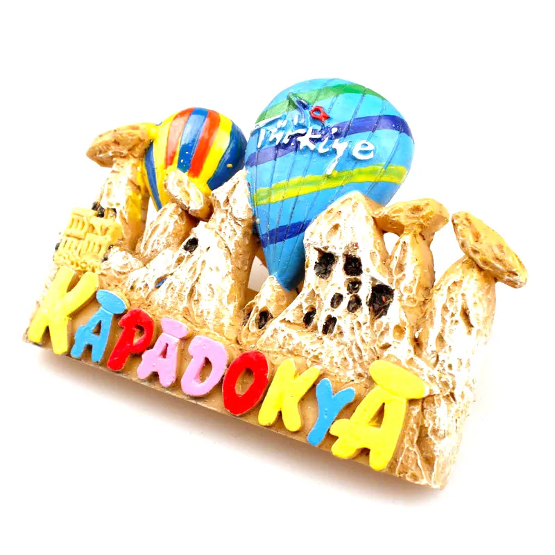 Turki Kapadokya Balon Ohrid-Makedonia Bunga Matahari 3D Resin Warna Dekorasi Rumah Berwarna Magnet Kulkas untuk Souvenir Hadiah