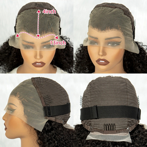 13x4レースフロントブラジルヘアウィッグ女性用ビルマカーリー250% 密度16A二重描画ファンタジーウィーブ生ビルマレミーヘア