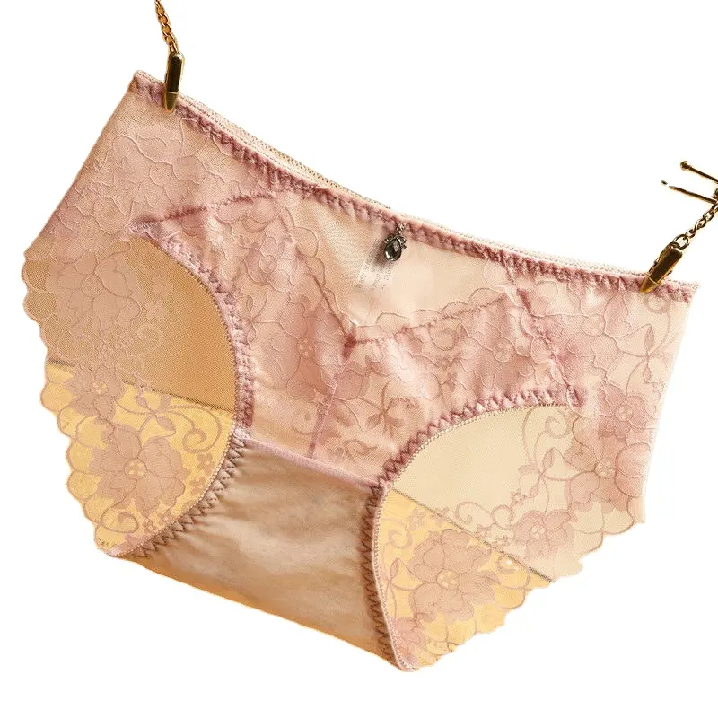 Women's Sexy Underwear briefs lady breathable sexy Lace transparent cotton women underwear panties