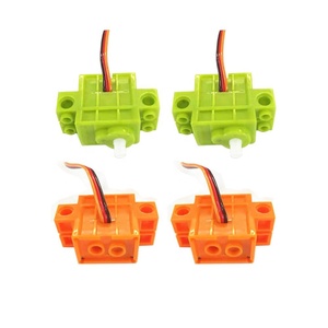Geekservo 360-Grad-Kontinuer-Rotion programmierbarer Servo mit CW CCW-Steuerung für intelligentes Auto grün und orange (Verpackung mit 4 Stück)