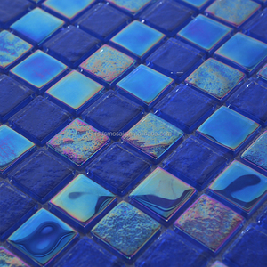 Màu xanh gạch một cửa nhà cung cấp óng ánh pha lê hồ bơi khảm thủy tinh gạch backsplash vuông hồ bơi khảm X5 - Product Image 4