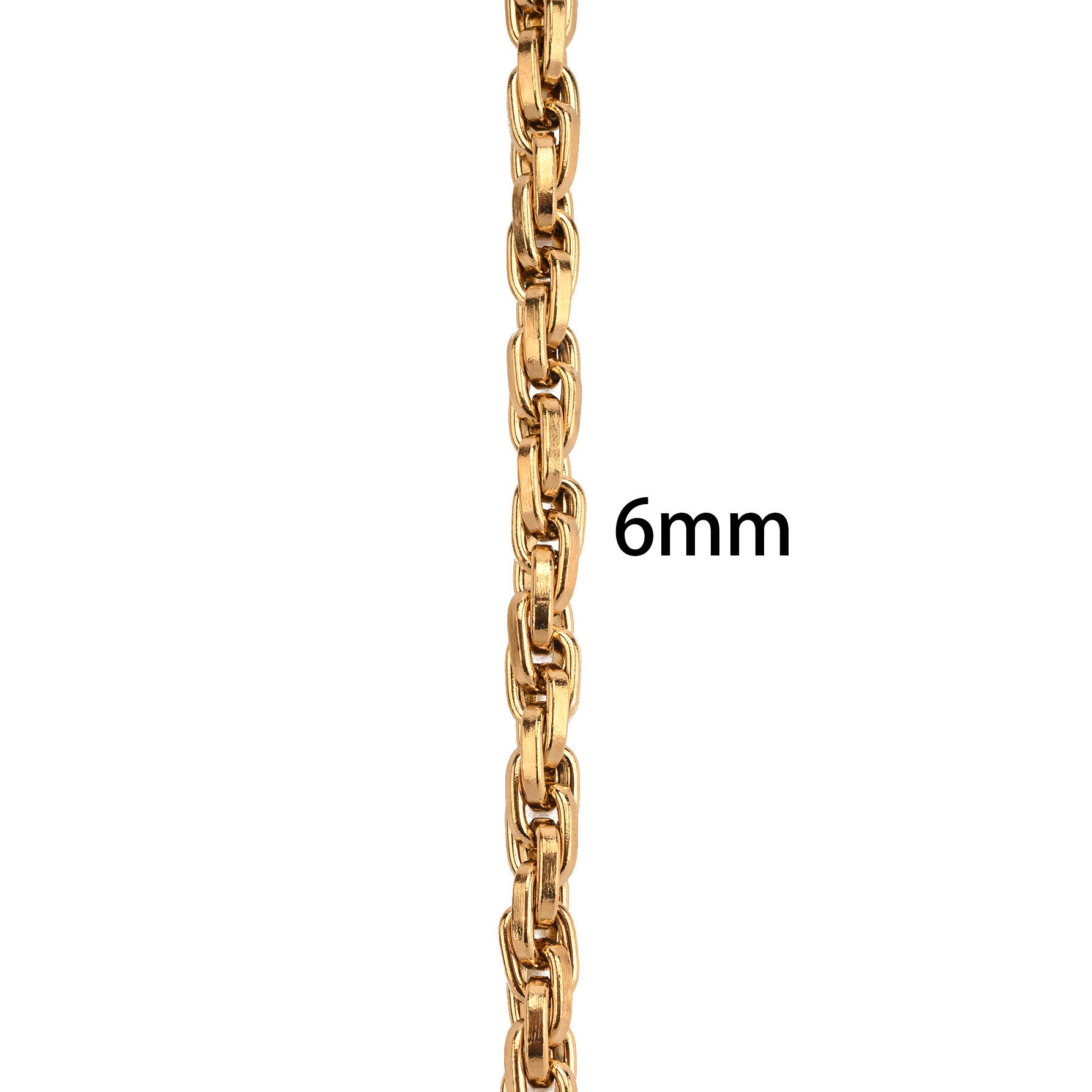 Fil plat double boucle 6mm