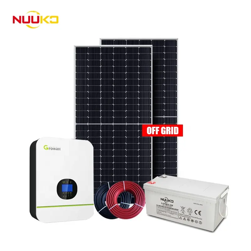 NUUKO sistema solare Off Grid balcone completo sistema solare da 10 KW con inverter per pannelli solari