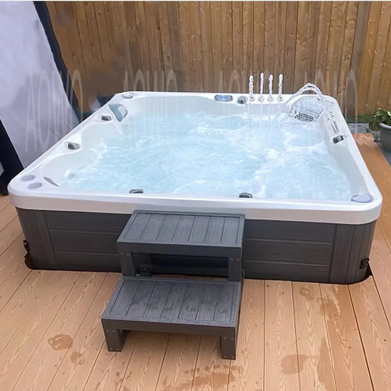 outdoor double massage bathtubs spa swimming pool hydromassage 5 people hot tube outdoor balboa system tina square pool hot tube