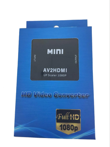 RCA a HDTV para HDMI compuesto 1080P 3 RCA CVBS adaptador Mini HDTV a AV Audio Video convertidor caja pequeña Mini Hdmi2av Av2hdmi