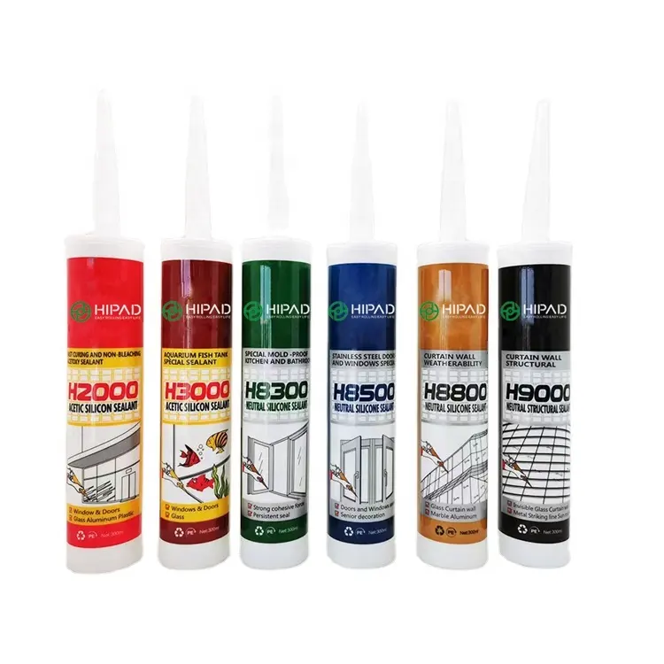 Sealant silikon asetat suhu tinggi pabrik harga murah sealant silikon netral putih untuk jendela aluminium