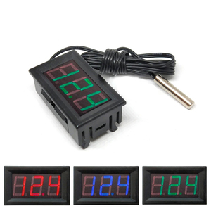 温度センサーモジュール検出器0.56インチセンサープローブDC 5-12V 0.56 "温度計LEDデジタルテスターパネルゲージ - Product Image 4