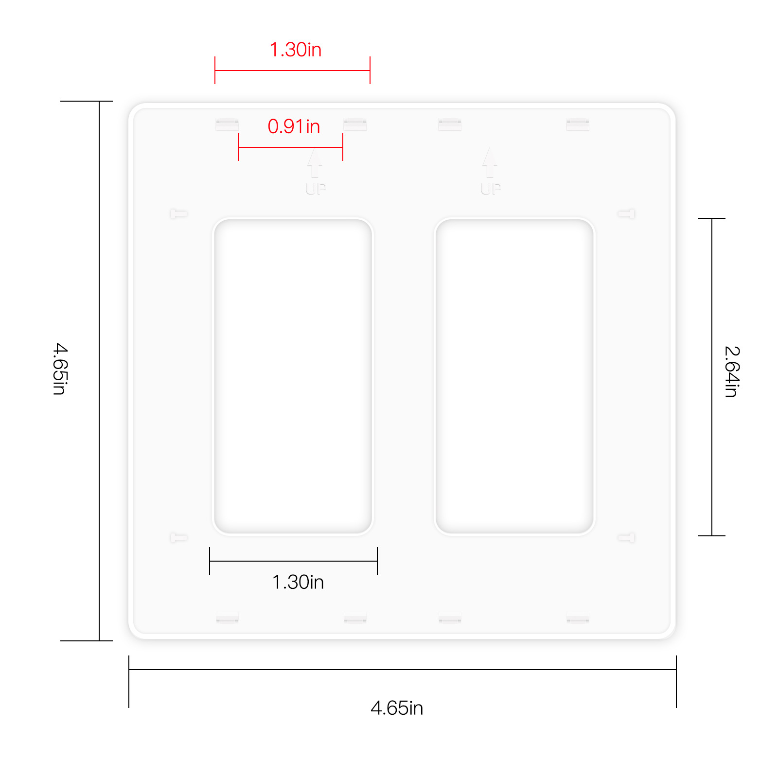 2-way white panel