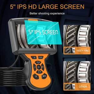 IP67 su geçirmez 7 adet LED ışık çift Lens 5 inç IPS ekran 1080P HD 360 derece görüntü rotasyon endoskop kamera - Product Image 3