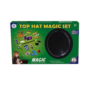クラシックシルクハットマジックショーセット簡単学習マジックトリックキット65小道具と指示 - Product Image 1