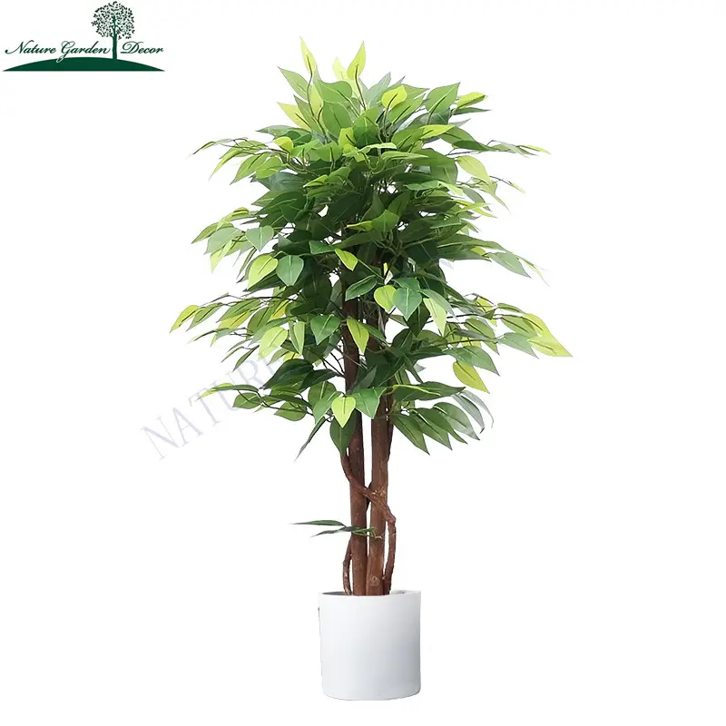 Árvore de foliagem artificial popular, panda, plantas em vaso, árvore verde, decoração interna, falso