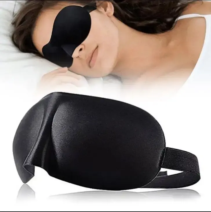 Respirável Soft Eye Shade Cover 3D Night Blindfold Block Out Light Sleeping Eye Mask Máscara do sono para as costas e dorminhoco lateral