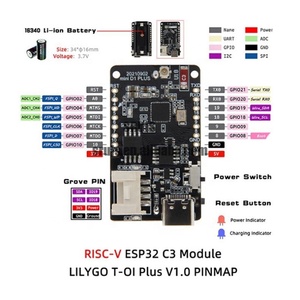 original T-OI PLUS RISC-V ESP32-C3 <strong>MCU</strong> Development Board Blue tooth-compatible Wifi <strong>Module</strong> 16340 Battery Holder <strong>Interface</strong> - Product Image 6