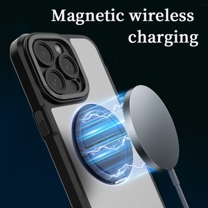 Fabrika saydam darbeye dayanıklı güçlü manyetik braket 360 derece dönebilir telefon iPhone için kılıf 16 cep telefonu kabuk - Product Image 4